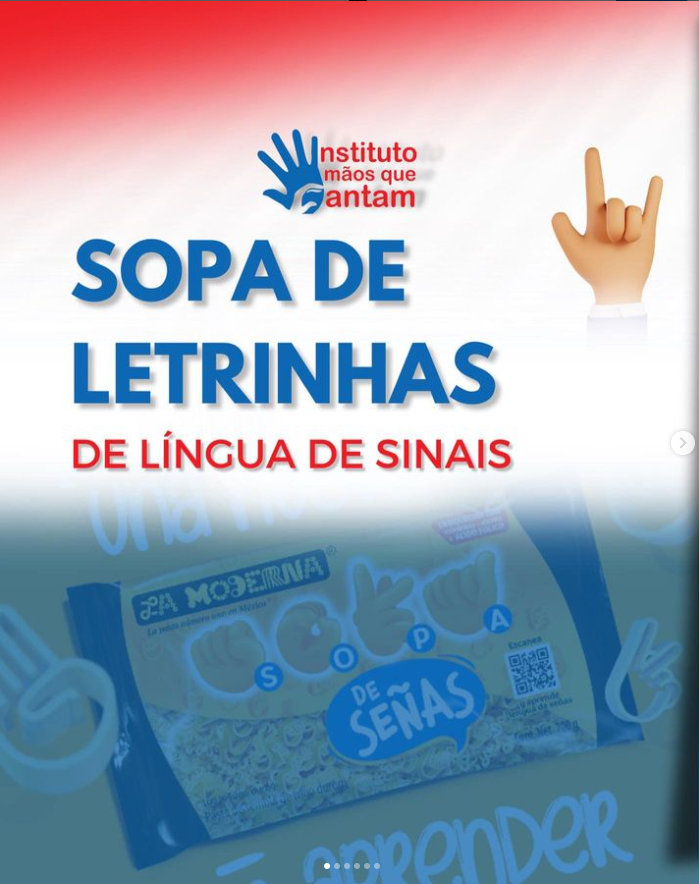 Sopa de Letrinhas em língua de sinais!