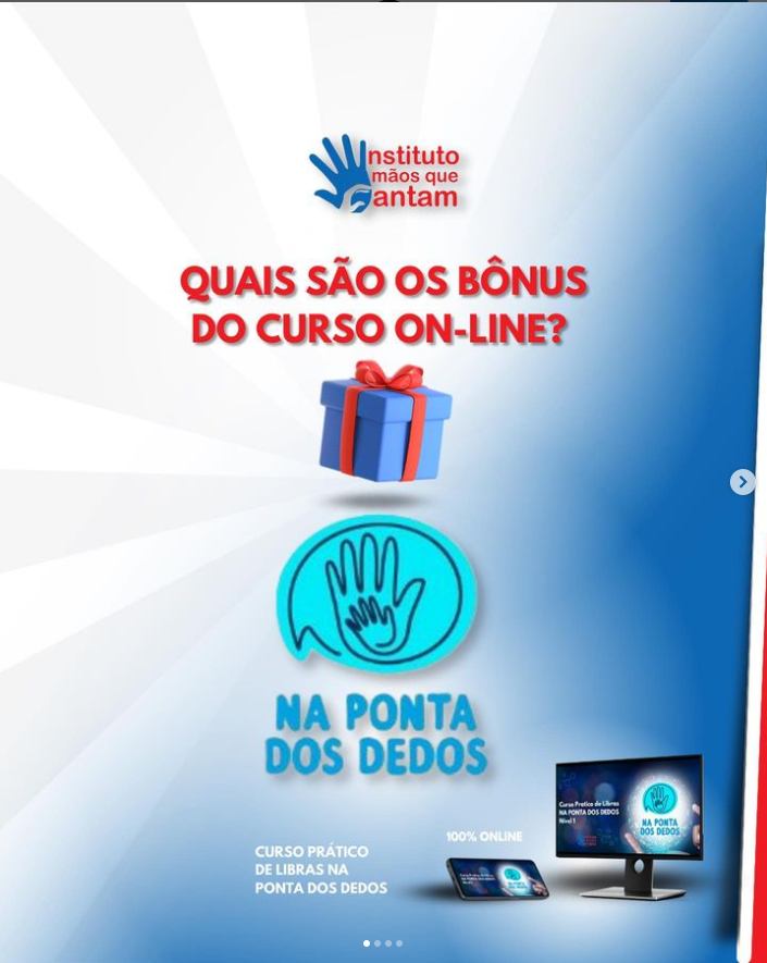 Descubra os incríveis bônus do Curso Online de Libras Na Ponta dos Dedos!