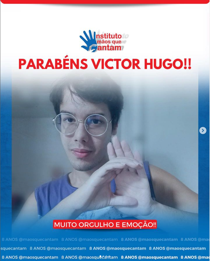 Uma conquista brilhante: O caminho de Victor Hugo na educação em Libras